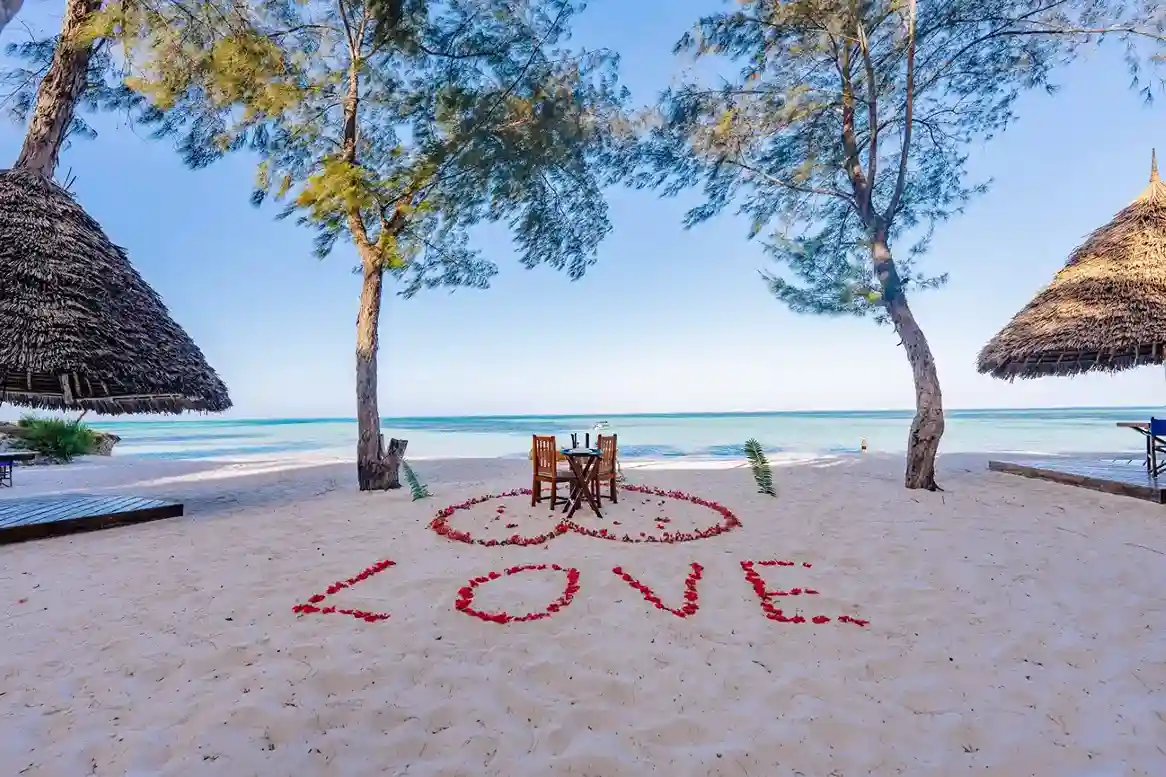 Romantic beach resort in Zanzibar