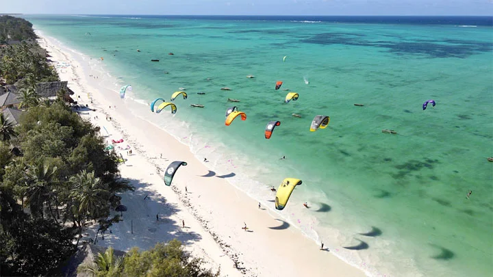 Paje lagoon kite surfing